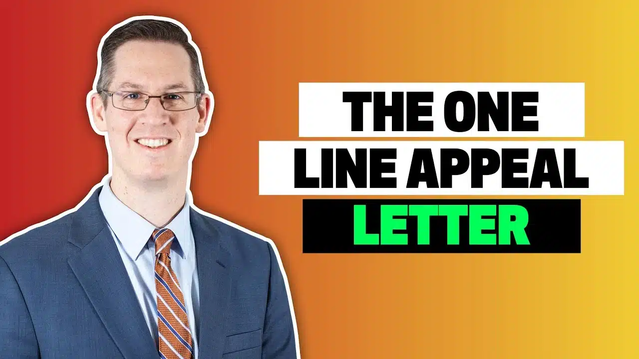 The one line appeal letter