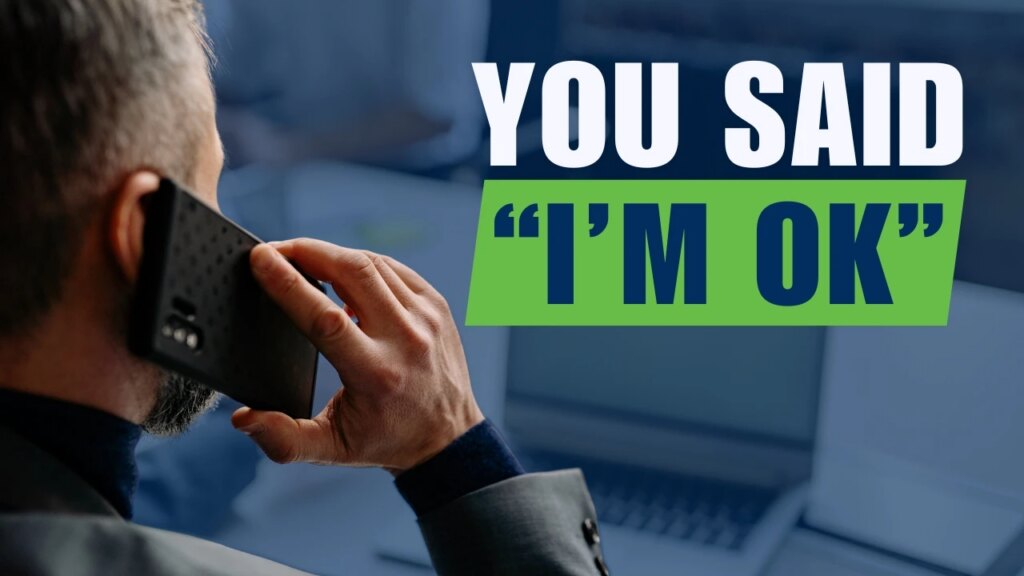 Man speaking on the phone with an insurance adjuster about a recorded statement after a car accident in Virginia.